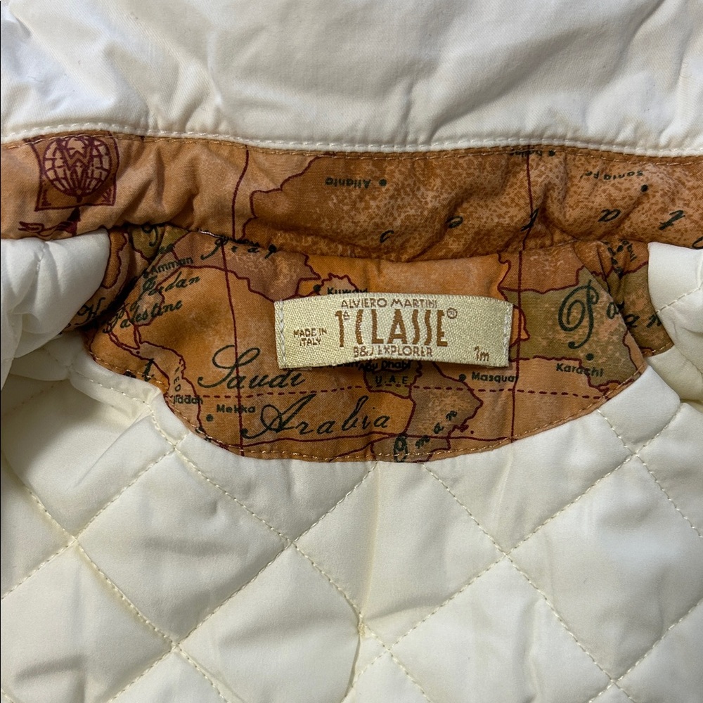 Alviero Martini Kids Cream Quilted Puffer Jacket